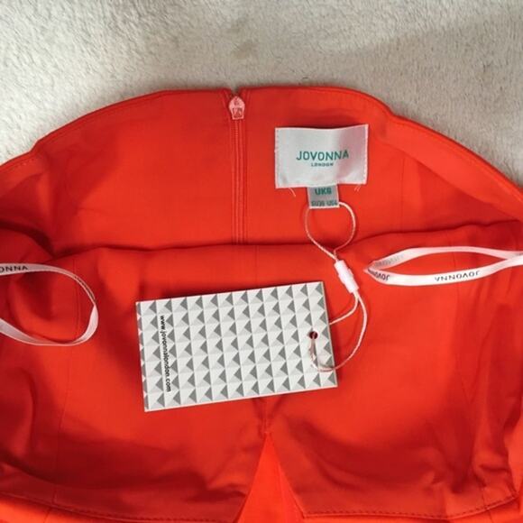 Jovonna Nico red sleeveless mini dress with maxi overlay | Sz 4, NWT - Picture 5 of 6